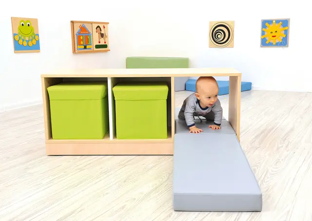 Quadro lekehjørne med speil B117 x D42 x H50 cm 