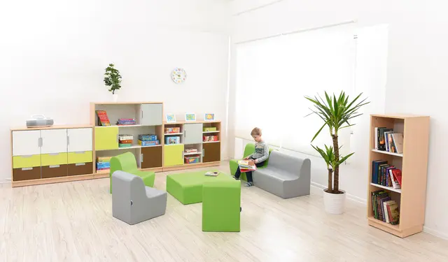 Quadro L reol smal B42 x D42 x H125 cm 