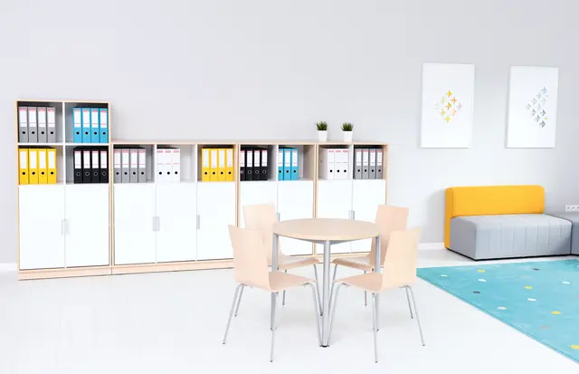 Quadro L reol 9 rom B117 x D42 x H125 cm 