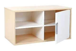 Quadro vegghengt hylle med skap B80 x D42 x H41 cm