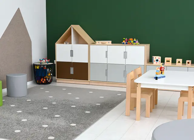 Quadro liten dør til skillevegg beige B37 x H37 cm, 90° softclose 