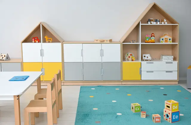 Quadro liten dør til skillevegg beige B37 x H37 cm, 90° softclose 