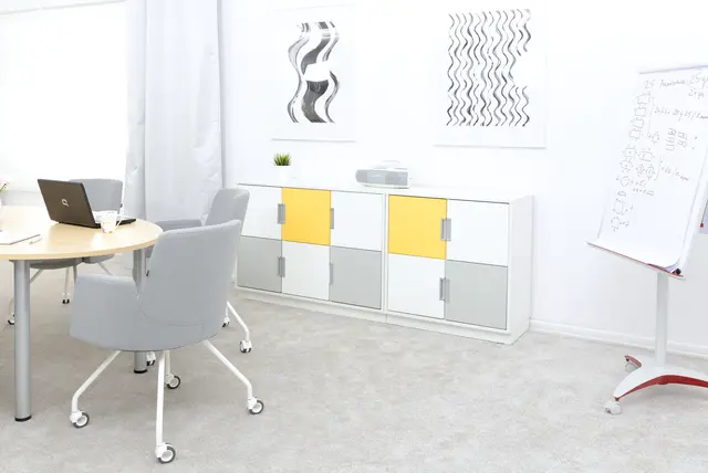 Quadro liten dør til skillevegg beige B37 x H37 cm, 90° softclose 