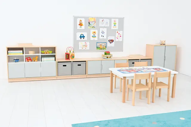 Quadro stor dør til yttervegg beige B37 x B75 cm, 90° softclose 