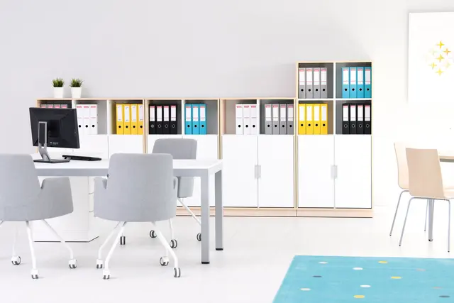 Quadro stor dør til yttervegg beige B37 x B75 cm, 90° softclose 