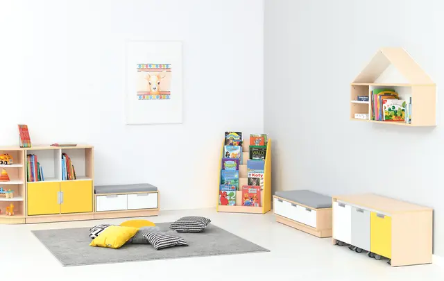 Quadro bokreol ensidig lakserosa B60 x D35 x H90 cm 