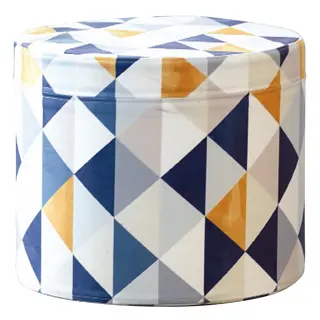 Geo puff med triangler Ø40 cm