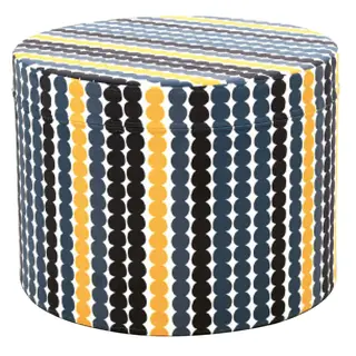 Geo puff med sirkler Ø40 cm