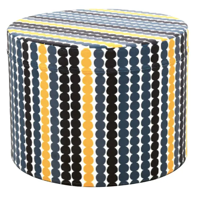 Geo puff med sirkler Ø40 cm 