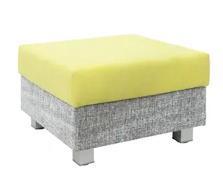 Trend kvadrat puff grå/grønn H47 cm