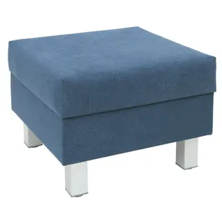 Trend kvadrat puff marine blå H47 cm