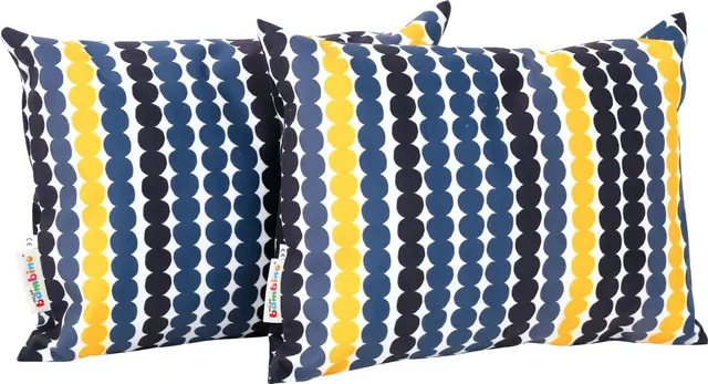 Rektangulær pute sirkler B40 x D16 x H30 cm, 2 stk 