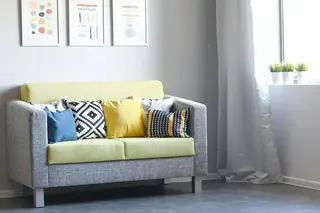 Rektangulær pute sirkler B40 x D16 x H30 cm, 2 stk