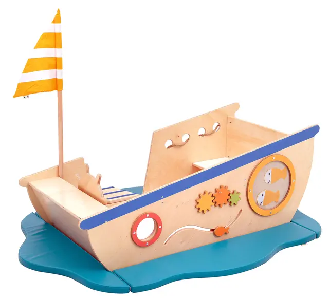 Lekebåt med madrasser B168 x D80 x H66 cm 