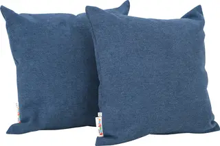 Kvadrat pute blå B40 x D15 x H40 cm, 2 stk