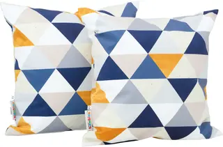 Kvadrat pute trekanter B40 x D15 x H40 cm, 2 stk