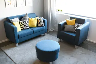 Kvadrat pute gul B40 x D15 x H40 cm, 2 stk