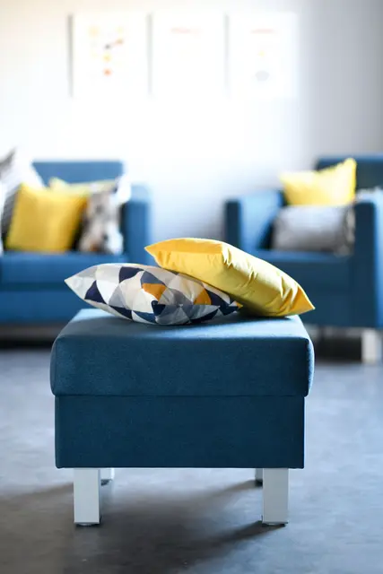 Kvadrat pute gul B40 x D15 x H40 cm, 2 stk 