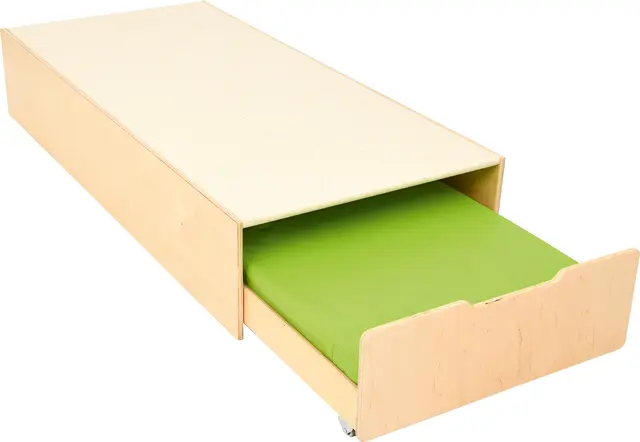 Akustikk lekepodie med uttrekkbar seng B70 x D146 x H30 cm 