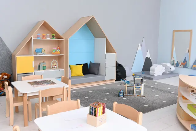 Quadro lesehus lys blå B155 x D60 x H186 cm 