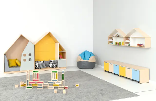 Quadro lesehus gul B155 x D60 x H186 cm 