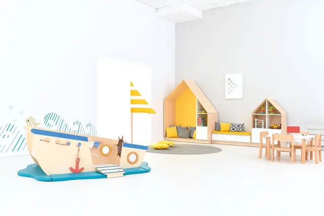 Quadro lesehus gul B155 x D60 x H186 cm 