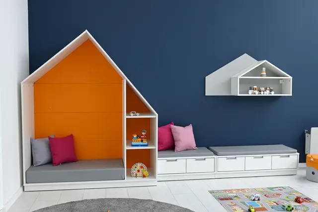 Quadro lesehus oransje B155 x D60 x H186 cm 