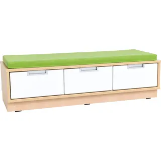 Quadro benk med madrass limegrønn B117 x D42 x H31 cm