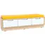 Quadro benk med madrass gul B117 x D42 x H31 cm