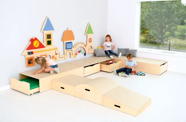 Akustikk lekepodie B159 x D66 x H31 cm 