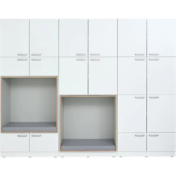 Zen skapseksjon med 2 lesehuler B323 x D50/52 x H258 cm 