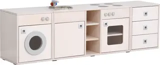 Bianca lekekjøkken sett 4 uten sokkel B180 x D40 x H52 cm