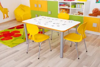 Colores stol junior gul Sittehøyde H26 cm