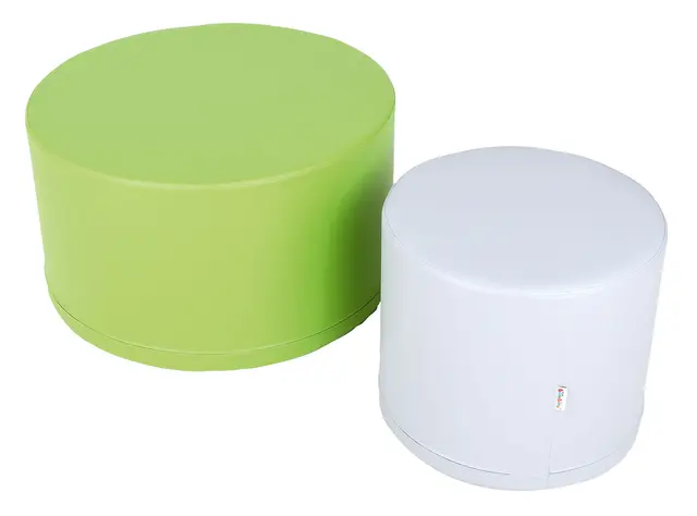 Sittepuff lys grå Ø50 x H45 cm 