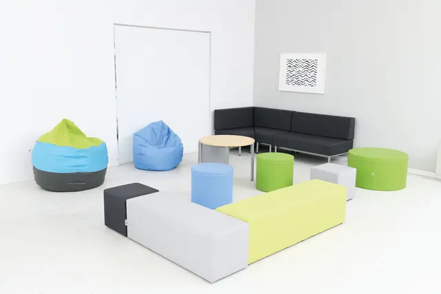 Sittepuff lys blå Ø50 x H45 cm 