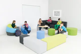 Sittepuff lilla Ø50 x H45 cm