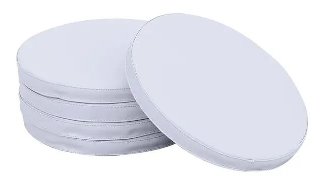 Quadro sitteputer lys grå, 5 stk Ø35 x H3 cm 