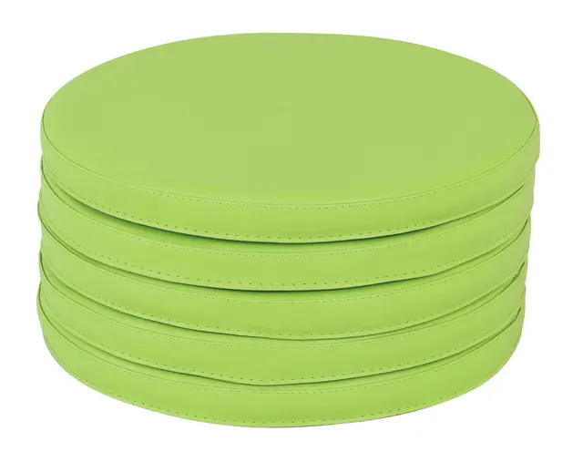 Quadro sitteputer grønn, 5 stk Ø35 x H3 cm 