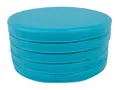 Quadro sitteputer petrol, 5 stk Ø35 x H3 cm