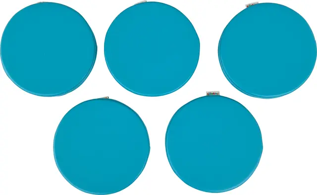 Quadro sitteputer petrol, 5 stk Ø35 x H3 cm 