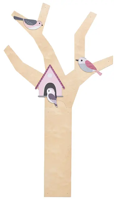 Fugler rosa Sett à 3 stk. 