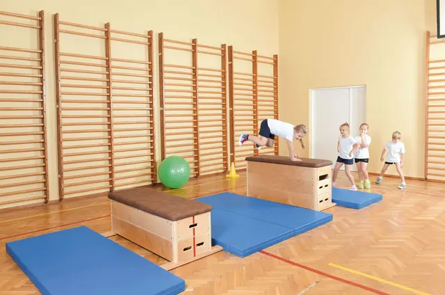 Fallmatte med antiskli blå L183 x B90 x H8 cm 