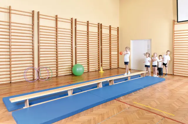 Fallmatte med antiskli blå L183 x B90 x H8 cm 