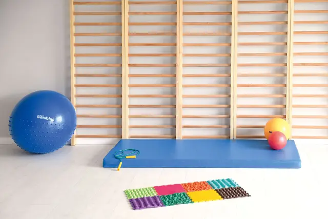 Fallmatte med antiskli blå L150 x B90 x H8 cm 