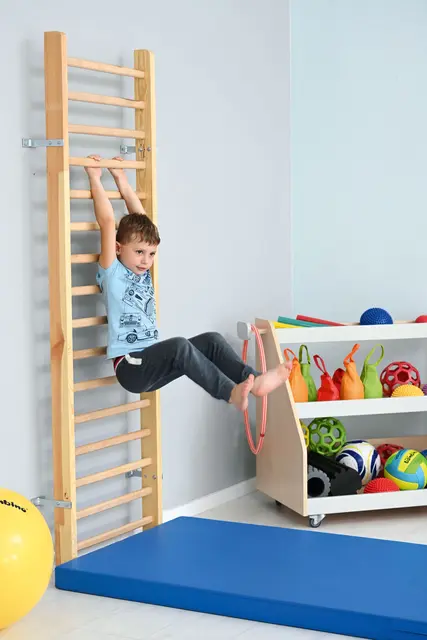 Fallmatte med antiskli blå L150 x B90 x H8 cm 