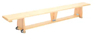 Gymnastikkbenk med hjul L200 x B22 x H30 cm