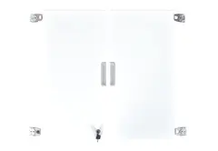 Quadro l&#229;sbare d&#248;rer hvit B37 x H74 cm, 1 par til 4-roms skap 180&#176;