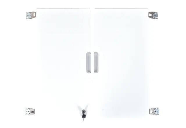 Quadro låsbare dører hvit B37 x H74 cm, 1 par til 4-roms skap 180° 