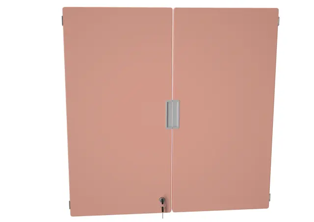Quadro låsbare dører lakserosa B37 x H74 cm, 1 par til 4-roms skap 180° 