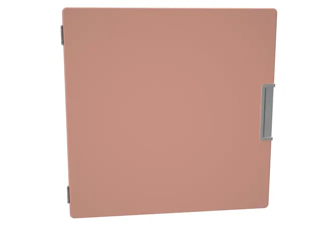 Quadro liten dør skillevegg lakserosa B37 x H37 cm, 180° 